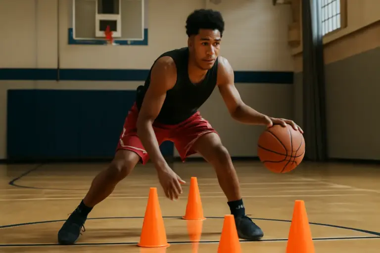 Palleggio avanzato nel basket: la sequenza di esercizi che sviluppa il ball handling sotto pressione